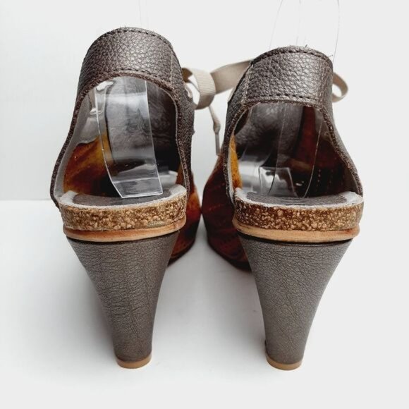 DKODE Peep-Toe Lace-up Perforated Leather High Heels Sz 10 | Eur 41 - Picture 8 of 14